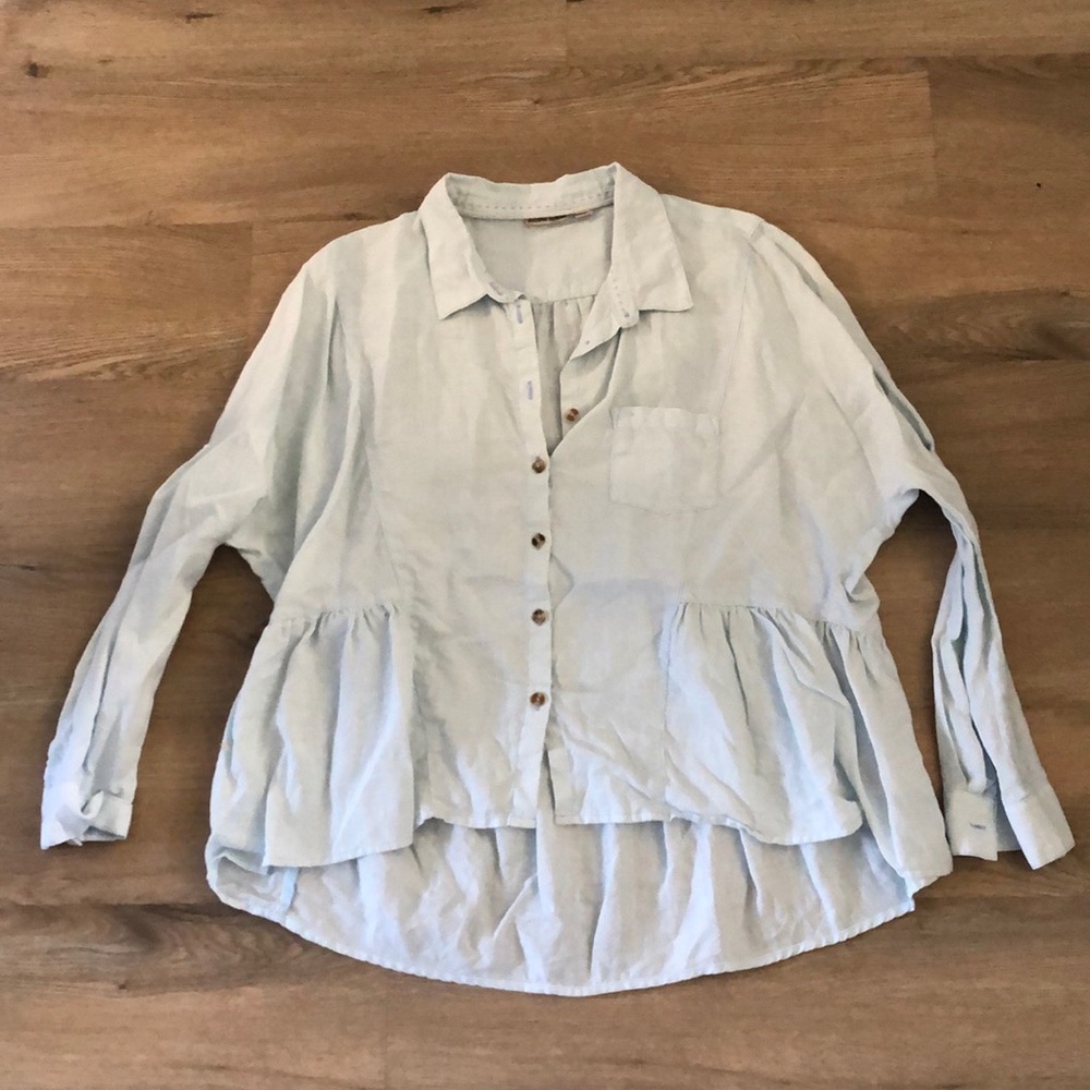 Holding Horses Linen Peplum Top
